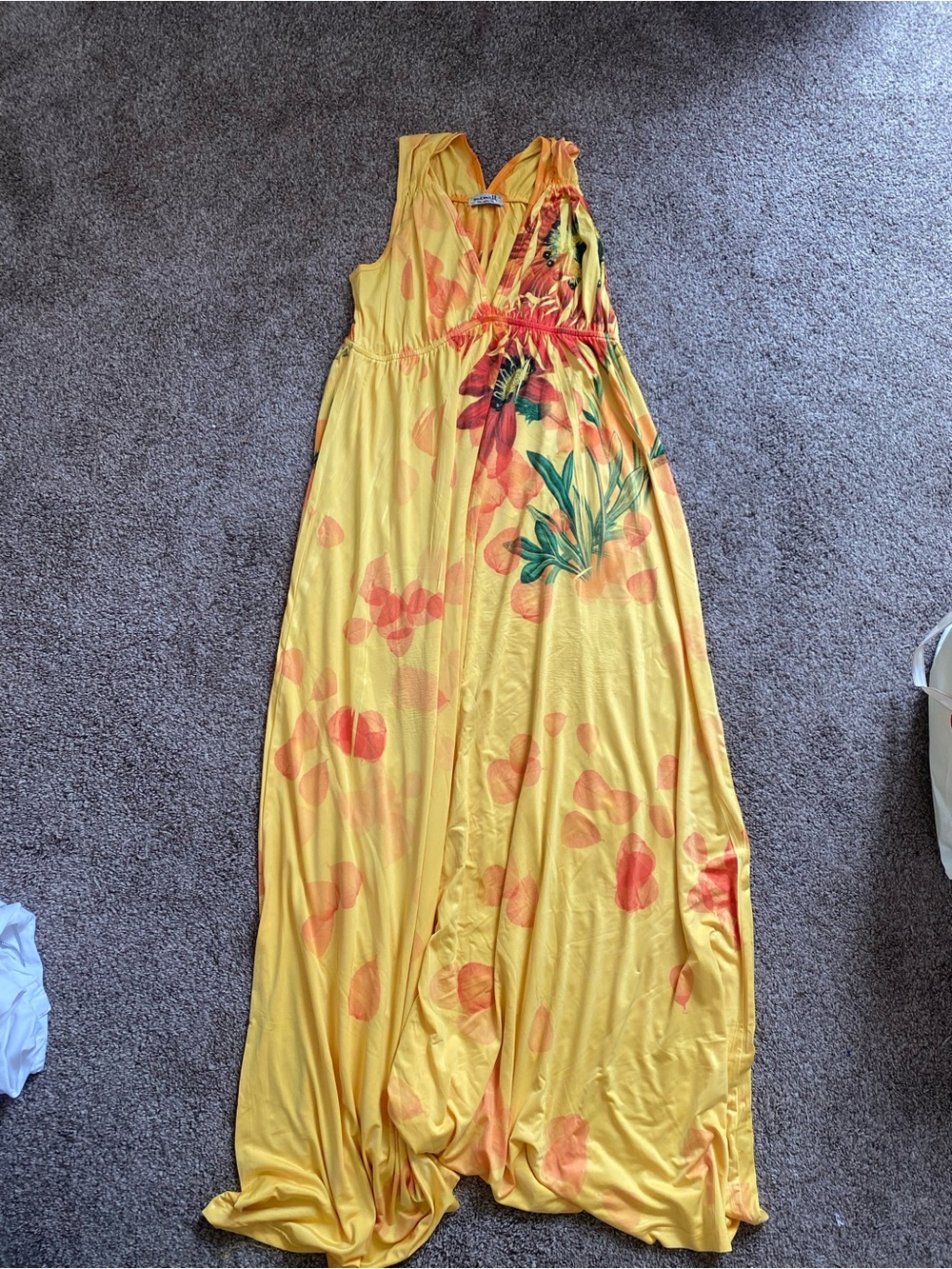 Yellow Floral Maxi Dress